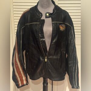 Wilsons Leather Harley Davidson M.Julian Jacket Mens XL Blk Leather  Motorcycle